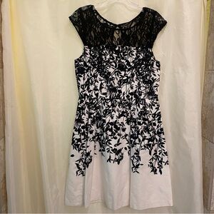 Black and White Floral Dress